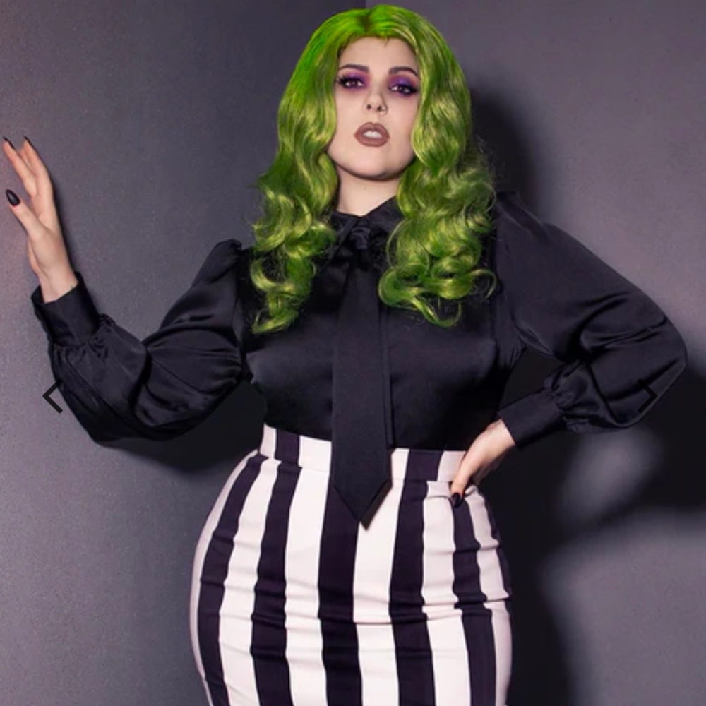 EUC La Femme En Noir Bowie Blouse Sz 3X